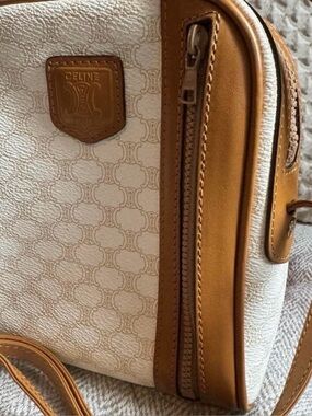 Celine Cream and Brown Crossbody Bag